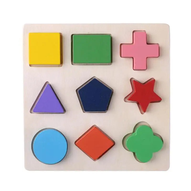 Yattir™ Wooden Geometric Shapes Montessori Sorting Puzzle