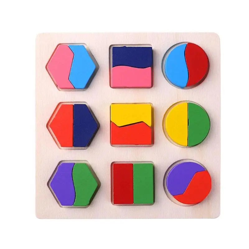 Yattir™ Wooden Geometric Shapes Montessori Sorting Puzzle