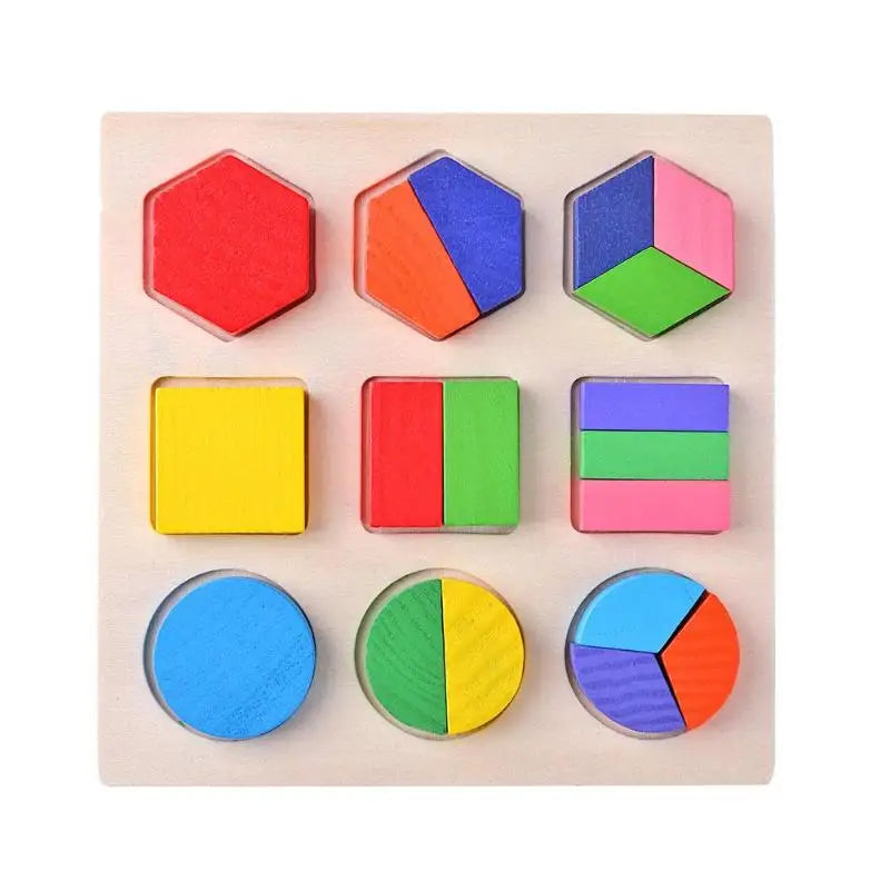 Yattir™ Wooden Geometric Shapes Montessori Sorting Puzzle