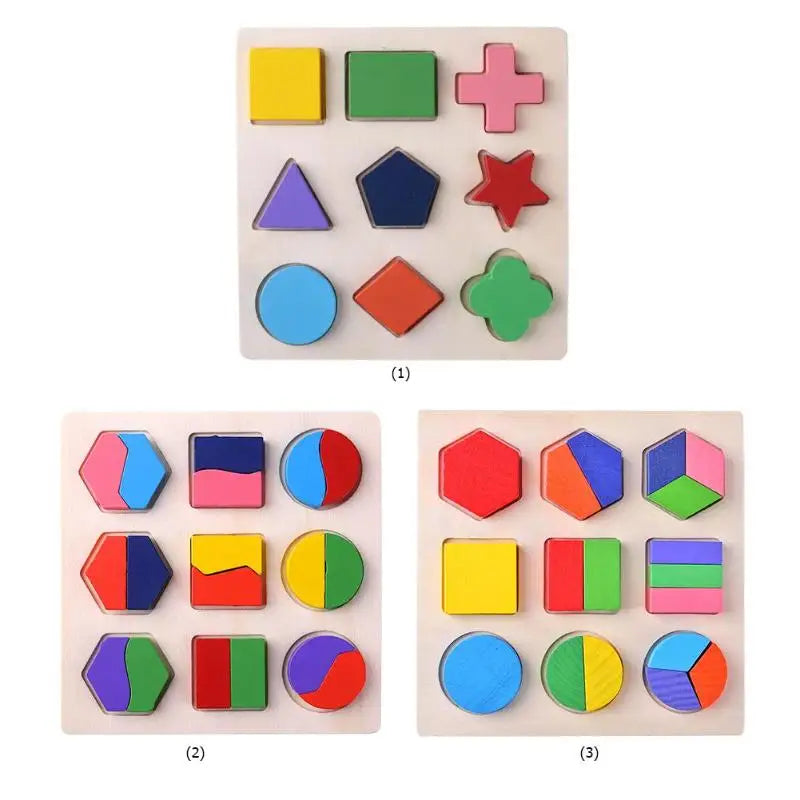 Yattir™ Wooden Geometric Shapes Montessori Sorting Puzzle