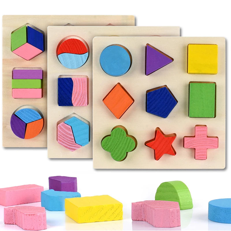Yattir™ Wooden Geometric Shapes Montessori Sorting Puzzle