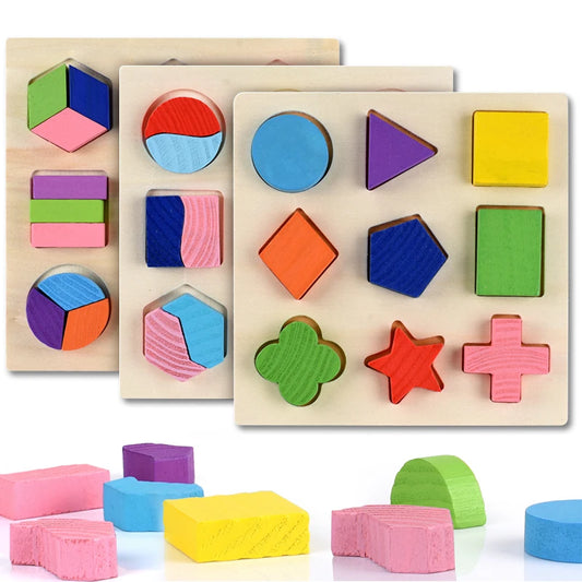 Yattir™ Wooden Geometric Shapes Montessori Sorting Puzzle