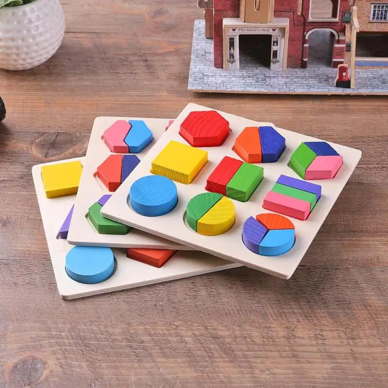 Yattir™ Wooden Geometric Shapes Montessori Sorting Puzzle