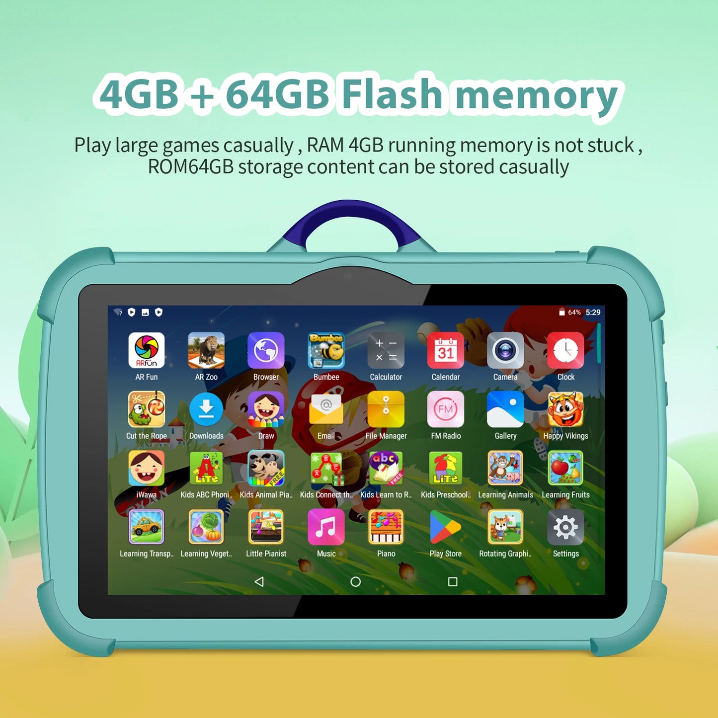 Yattir™ 7 Inch Android 13 Learning Tablet